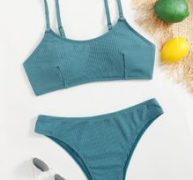 Plain Cami Bikini Swimsuit