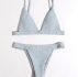 Plain Triangle Thong Bikini Swimsuit