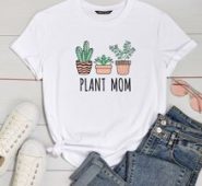 Plants And Letter Graphic Tee