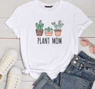 Plants And Letter Graphic Tee