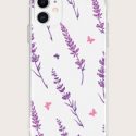 Plants Pattern Clear Phone Case