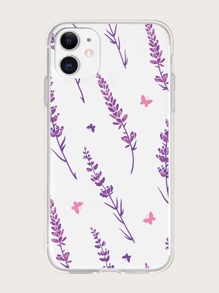 Plants Pattern Clear Phone Case