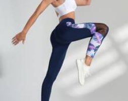 Plants Print Absorbs Sweat Breathable Softness Sports Leggings
