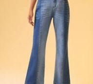 Pocket Detail Flare Jeans