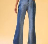 Pocket Detail Flare Jeans