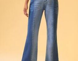 Pocket Detail Flare Jeans