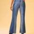 Pocket Detail Flare Jeans