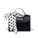 Polka Dot Knot Chain Satchel Bag