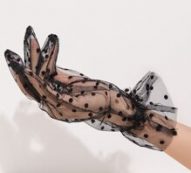 Polka Dot Mesh Gloves
