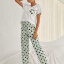 Polka Dot Tee & Pants Pajama Set