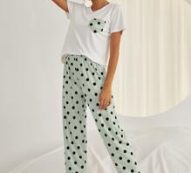 Polka Dot Tee & Pants Pajama Set