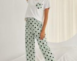 Polka Dot Tee & Pants Pajama Set