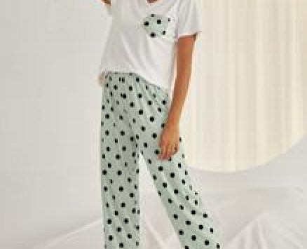 Polka Dot Tee & Pants Pajama Set