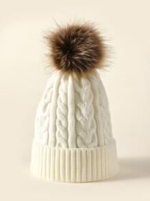 Pom Pom Decor Beanie