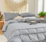 Pom Pom Decor Duvet Cover Sets Without Filler