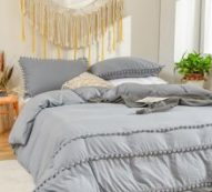 Pom Pom Decor Duvet Cover Sets Without Filler