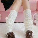 Pom Pom Decor Leg Warmer