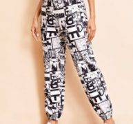 Pop Art Print High-Rise Joggers