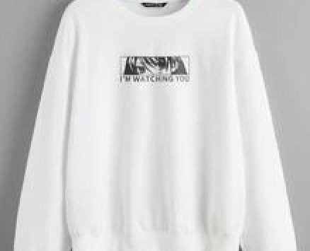 Pop Art and Slogan Graphic Drop Shoulder Pullover