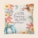 Pumpkin Print Cushion Cover Without Filler