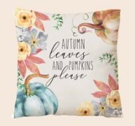 Pumpkin Print Cushion Cover Without Filler