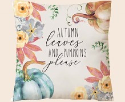 Pumpkin Print Cushion Cover Without Filler