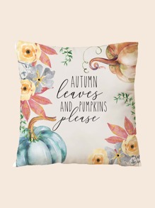 Pumpkin Print Cushion Cover Without Filler