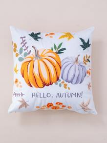 Pumpkin Print Cushion Cover Without Filler