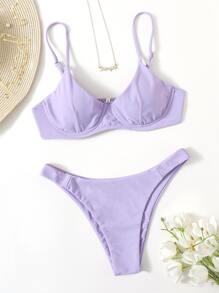 Push Up High Cut Bikini Swimsuit