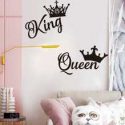 Queen & King Crown Print Wall Sticker