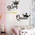 Queen & King Crown Print Wall Sticker