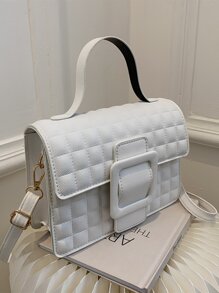 Quilted Flap Satchel Bag