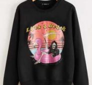 ROMWE X Vincenttrinidadart Skeleton & Slogan Graphic Sweatshirt