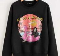 ROMWE X Vincenttrinidadart Skeleton & Slogan Graphic Sweatshirt