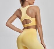 Racer Back Cutout Sports Tank Top & Shorts Set