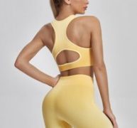 Racer Back Cutout Sports Tank Top & Shorts Set