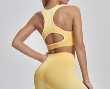 Racer Back Cutout Sports Tank Top & Shorts Set