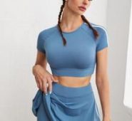 Raglan Sleeve Striped Side Sports Set