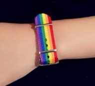 Rainbow Stripe Pattern Bracelet