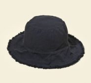 Raw Hem Plain Bucket Hat