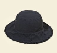 Raw Hem Plain Bucket Hat
