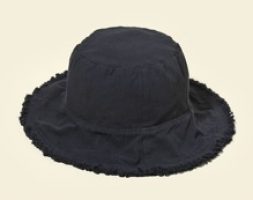 Raw Hem Plain Bucket Hat