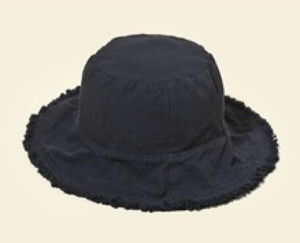 Raw Hem Plain Bucket Hat