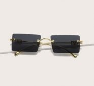 Rectangle Lens Rimless Sunglasses