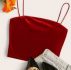 Red Velvet Cropped Cami