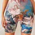 Renaissance Print Biker Shorts