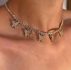 Rhinestone Butterfly Charm Necklace