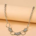 Rhinestone Butterfly Necklace