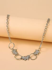 Rhinestone Butterfly Necklace