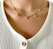 Rhinestone Decor Chain Necklace